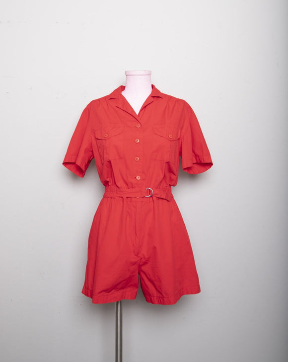 1970-80's Red short sleeve romper