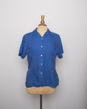 1990's-Y2K Woolrich linen short sleeve button down shirt