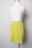 1990's Avocado Green body con plus size mini skirt