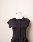 1990's Black Drop waist mini dress