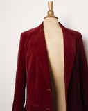 1980's Burgundy velour blazer jacket