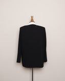 1990's Black blazer with white collar