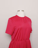 1980's Magenta Plus Size Dress
