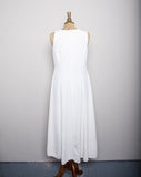1990's Ivory sleeveless maxi dress