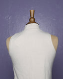 Ivory Sleeveless mock neck knit tank