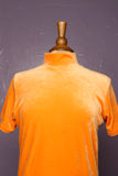 1990's Orange velvet mock neck